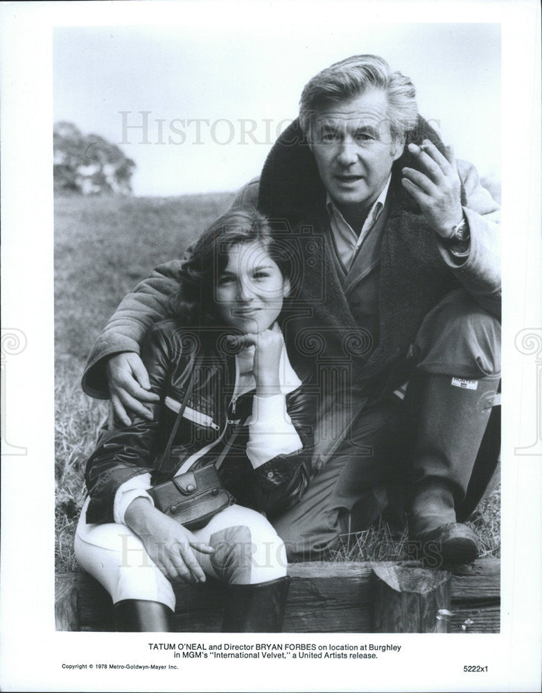 1978 Press Photo International Velvet Film Tatum O&#39;Neal Director Bryan Forbes - Historic Images