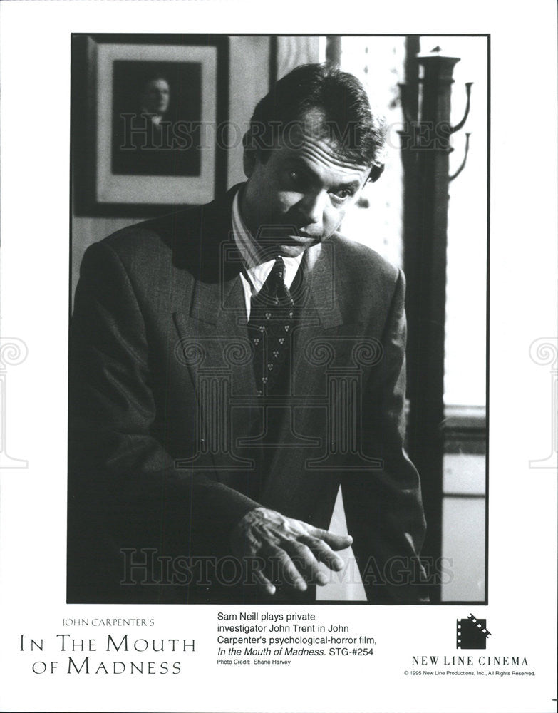 1995 Press Photo In The Mouth Of Madness Film Actor Sam Neill As John Trent - Historic Images