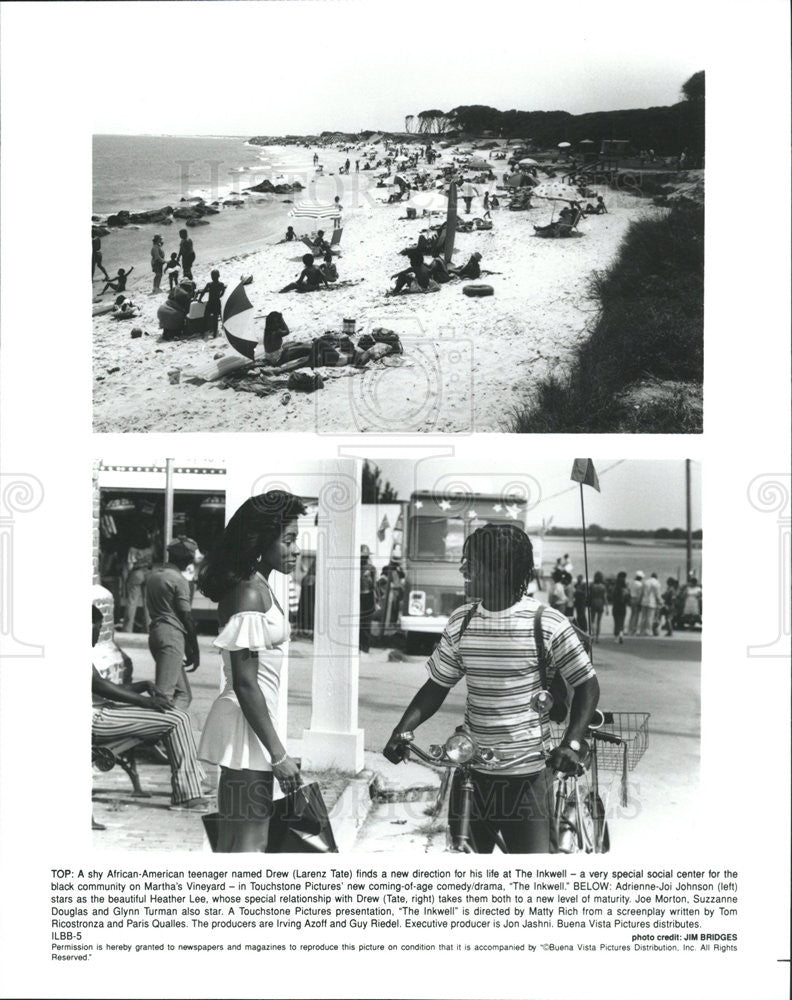 1994 Press Photo Larenz Tate, Adrienne-Joi Johnson in &quot;The Inkwell&quot; - Historic Images