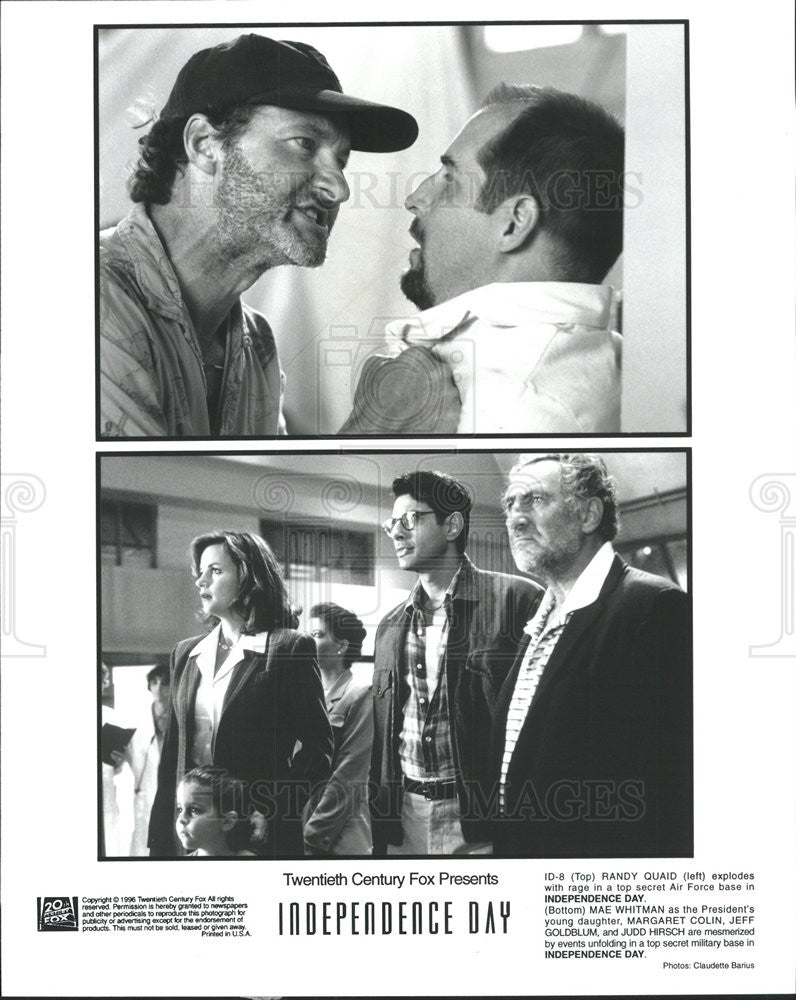 1996 Press Photo Randy Quaid Mae Whitman Margaret Colin Jeff Goldblum Judd - Historic Images