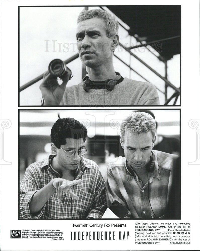 1996 Press Photo Roland Emmerich Writer Director Producer Dean Devlin - Historic Images