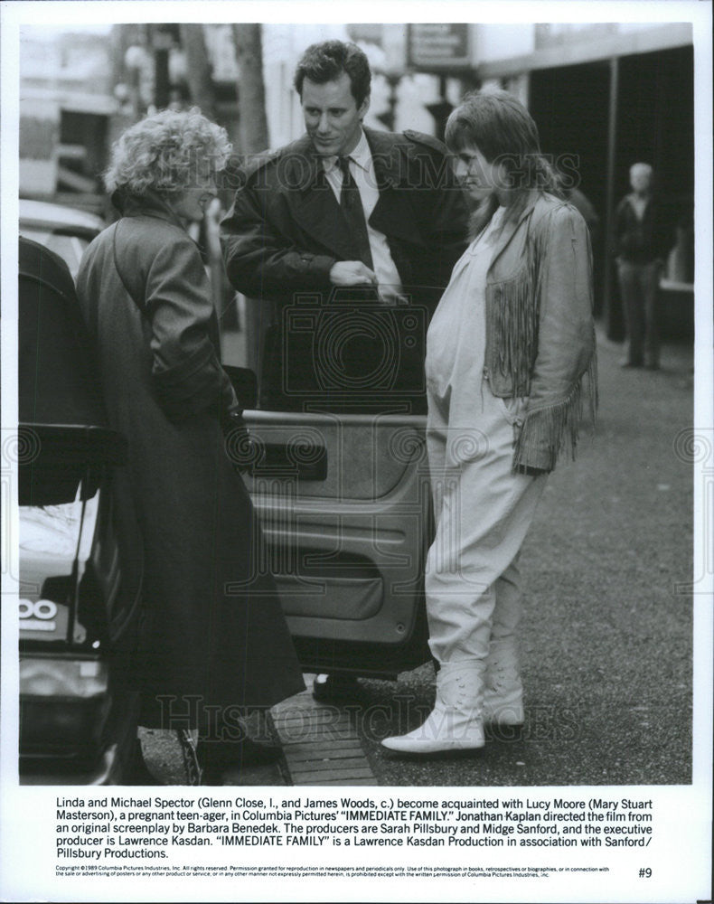 1989 Press Photo Glenn Close James Woods Mary Stuart Masterson Actors Immediate - Historic Images