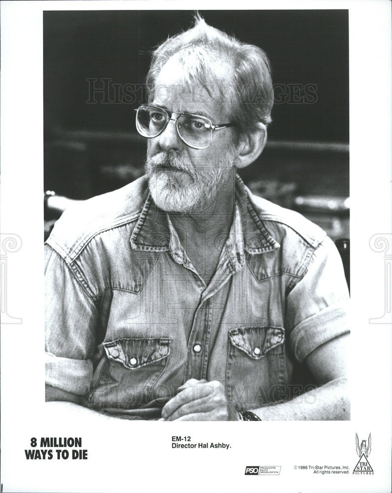 1986 Press Photo Hal Ashby Director 8 Million Ways Die - Historic Images