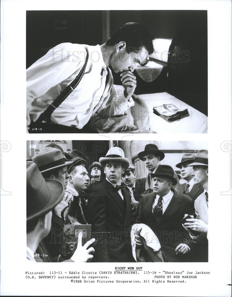 1988 Press Photo David Strathairn D.B. Sweeny Actors Eight Men Out - Historic Images