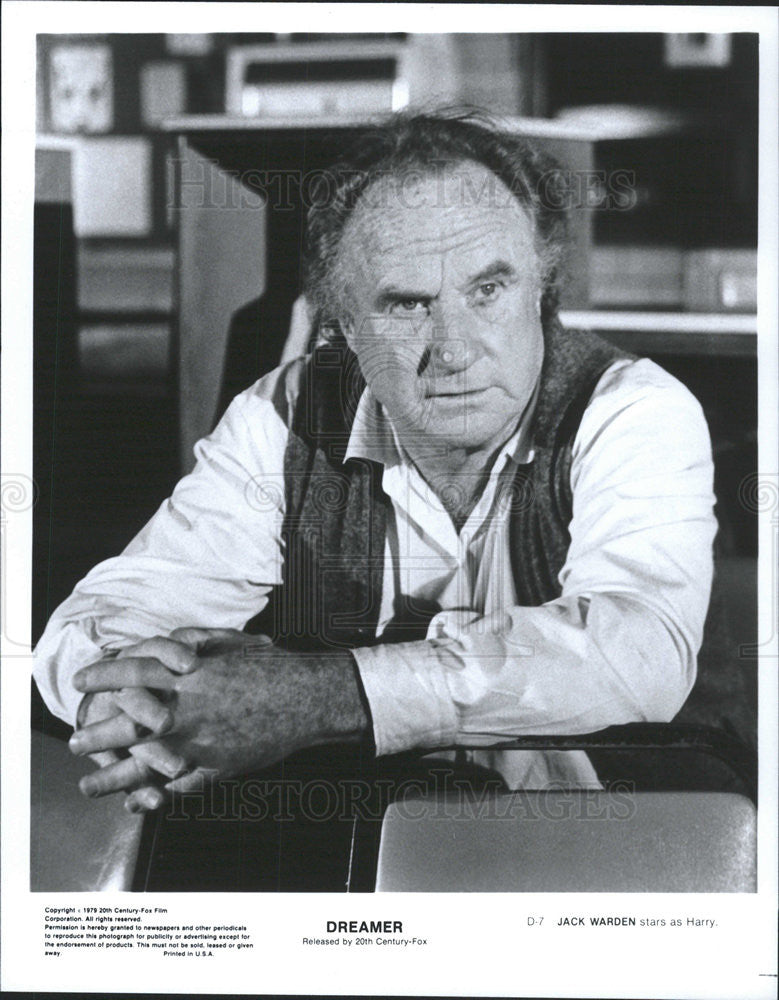 1979 Press Photo Jack Warden Actor Drama Sports Film Movie Dreamer - Historic Images