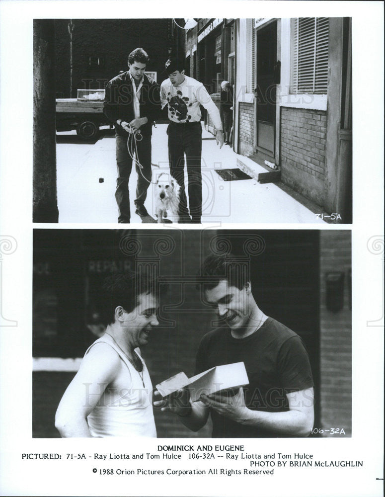 1988 Press Photo Ray Liotta Actor Tom Hulce Dominick Eugene Film Movie - Historic Images