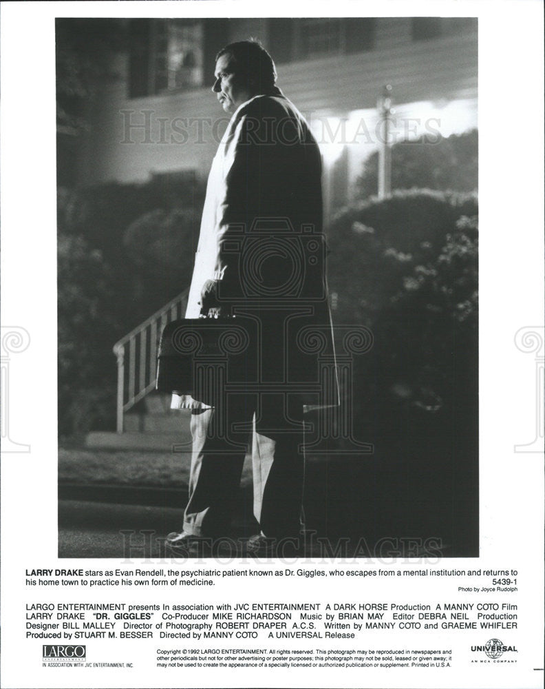 1992 Press Photo Larry Drake Stars In Dr. Giggles - Historic Images