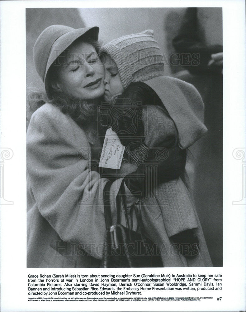 1980 Press Photo Sarah Miles Actress Geraldine Muir Hope Glory War Film Movie - Historic Images