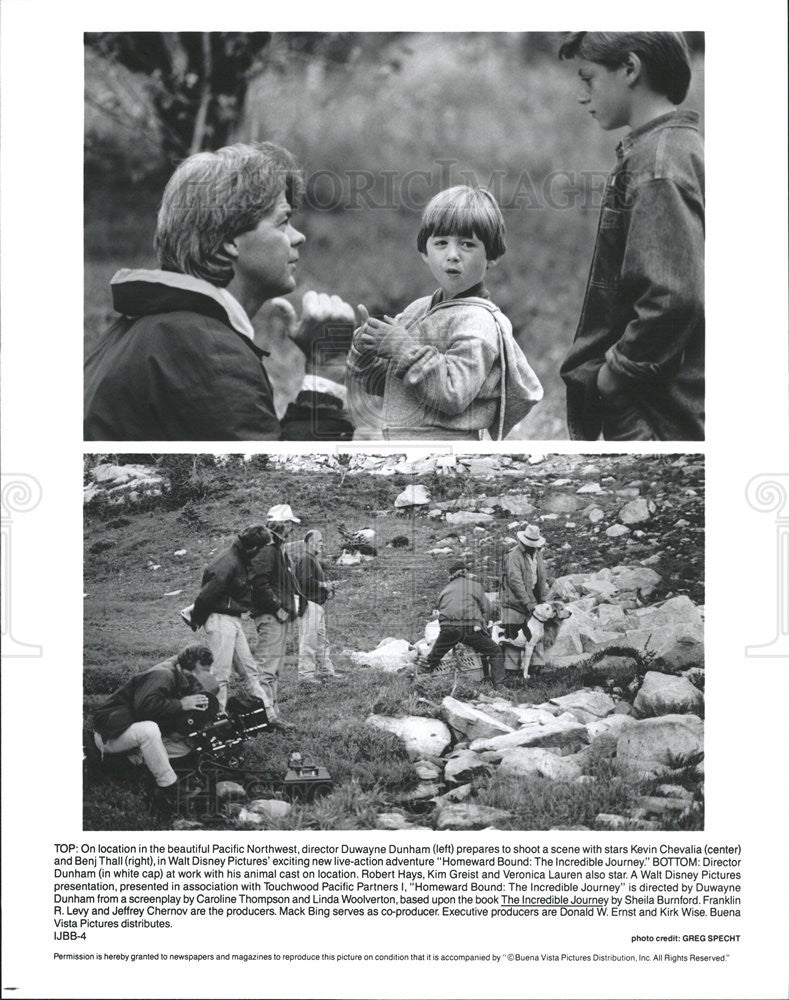 1993 Press Photo Homeward Bound The Incredible Journey Duwayne Dunham Chevalia - Historic Images