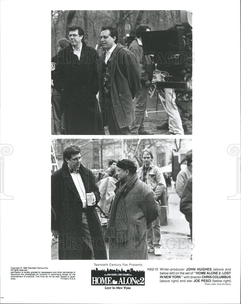 1992 Press Photo Home Alone 2 producer John Hughes director Chris Columbus - Historic Images