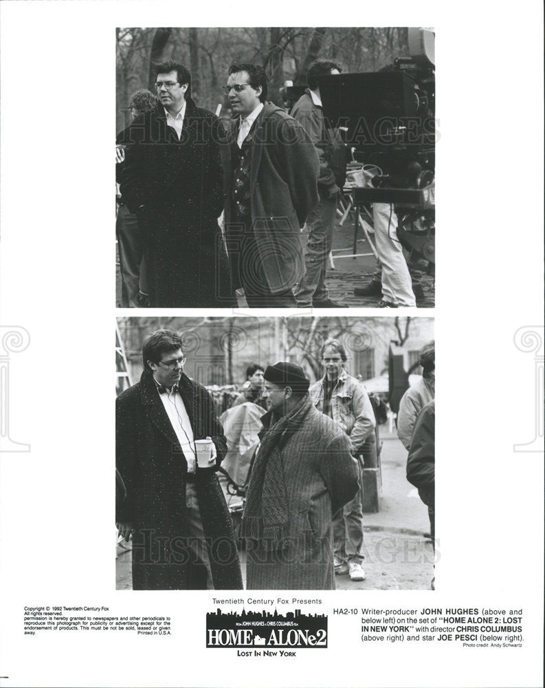 1992 Press Photo Home Alone 2: Lost in New York John Hughes Joe Pesci director - Historic Images