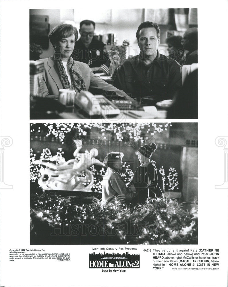 1992 Press Photo O&#39;Hara Heard Culkin Home Alone Two Lost In New York - Historic Images