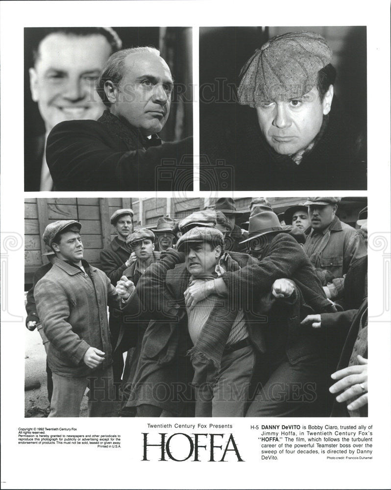 1992 Press Photo Danny DeVito stars in &quot;Hoffa&quot; - Historic Images