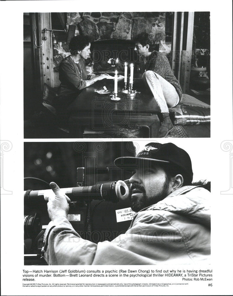1995 Press Photo Jeff Goldblum Rae Dawn Chong Brett Leonard Director Hideaway - Historic Images