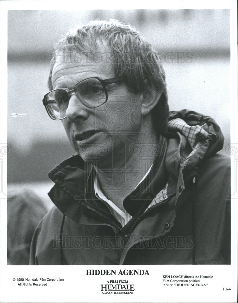 1990 Press Photo Ken Loach Director Hidden Agenda - Historic Images