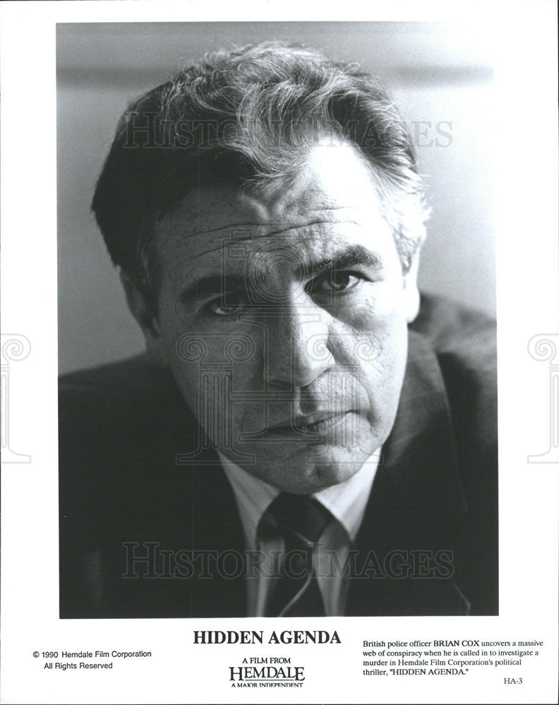 1990 Press Photo Brian Cox Hidden Agenda - Historic Images