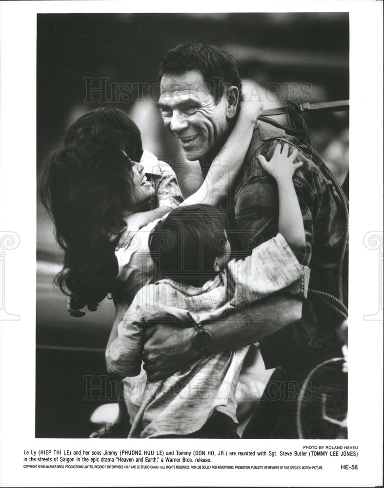 1993 Press Photo Heaven And Earth Hiep Thi Le Phuong Huu Le Tommy Lee Jones - Historic Images