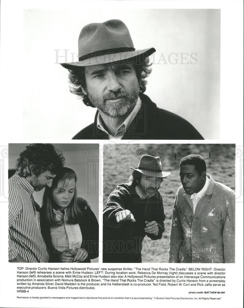 1992 Press Photo &quot;The Hand That Rocks The Cradle&quot; Director Curtis Hanson - Historic Images