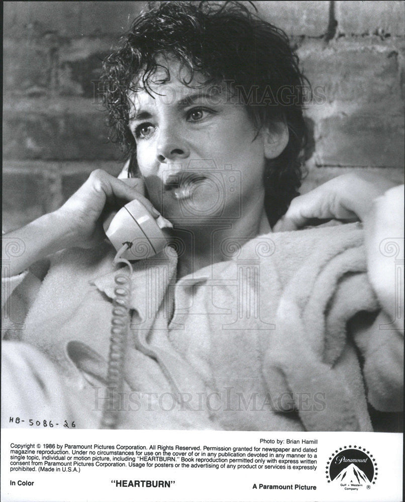 1986 Press Photo Stockard Channing Actress Heartburn Film Movie - Historic Images