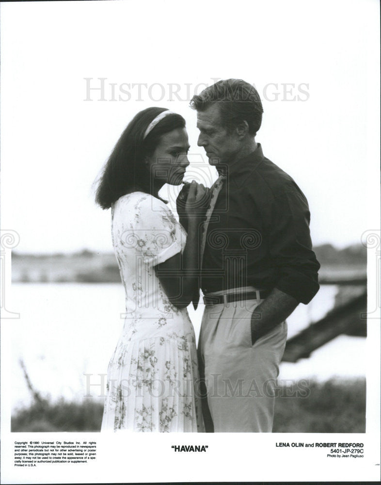 1990 Press Photo Havana Leno Olin Robert Redford - Historic Images