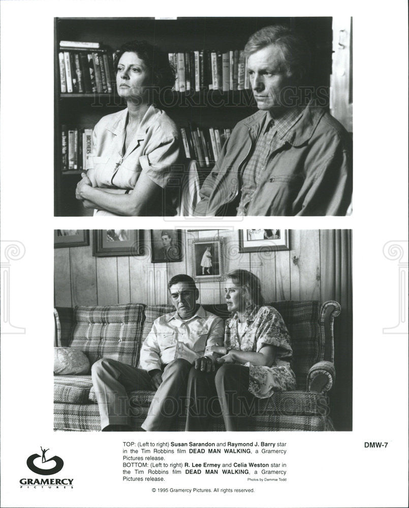 1995 Press Photo Susan Sarandon &amp; Raymond J. Barry, R. Lee Ermey &amp; Celia Weston - Historic Images