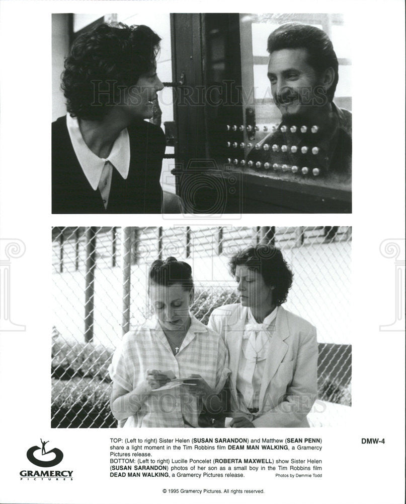 1995 Press Photo Susan Sarandon, Sean Penn, Roberta Maxwell,  &quot;Dead Man Walking&quot; - Historic Images