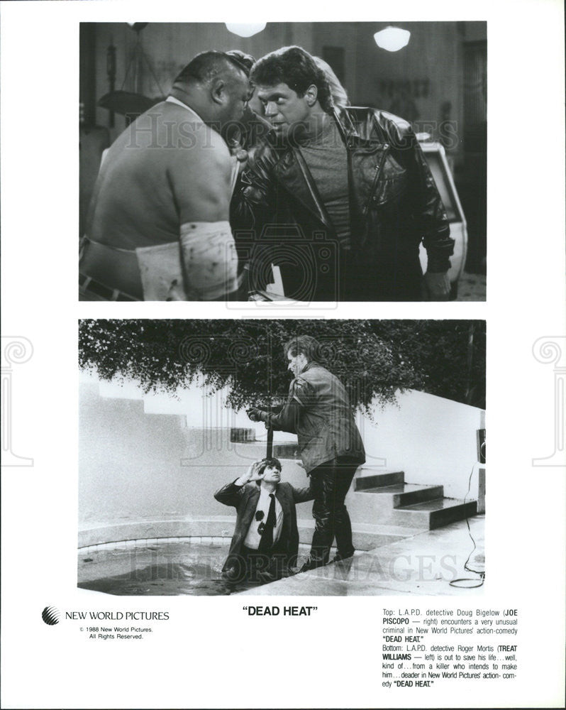 1988 Press Photo Joe Piscopo &amp; Treat Williams Star In &quot;Dead Heat&quot; - Historic Images