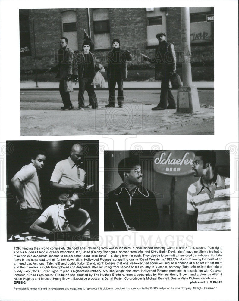 1995 Press Photo Larenz Tate, Bokeem Woodbine, Freddy Rodriguez & Keith David - Historic Images