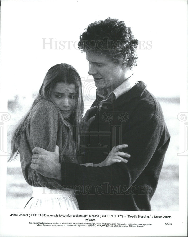 1981 Press Photo Jeff East &amp; Coleen Riley Star In &quot;Deadly Blessing&quot; - Historic Images