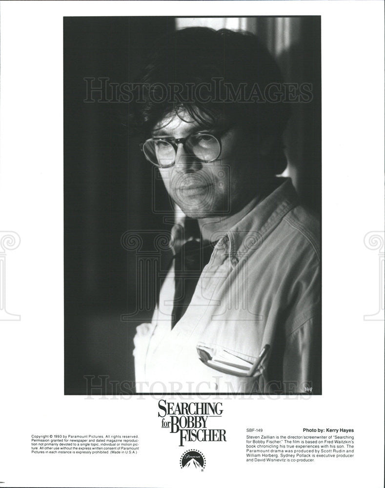 1993 Press Photo Steven Zaillian, Director, &quot;Searching For Bobby Fischer&quot; - Historic Images