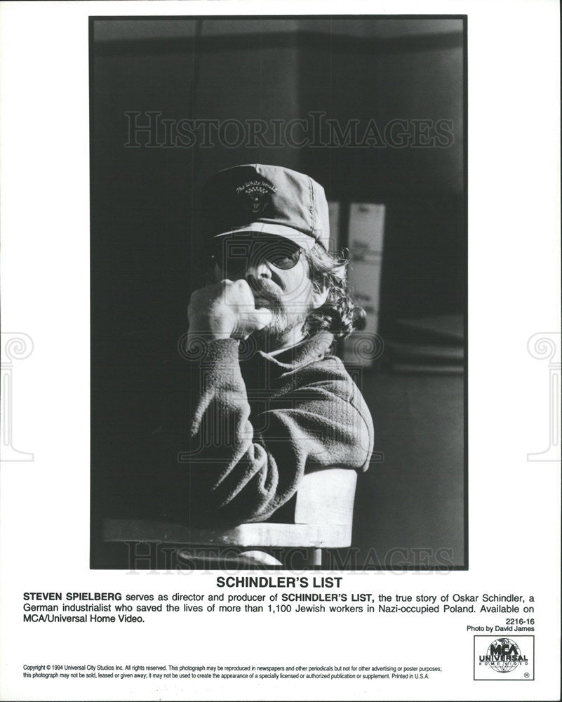 1994 Press Photo Schindler&#39;s List director Steven Spielberg - Historic Images