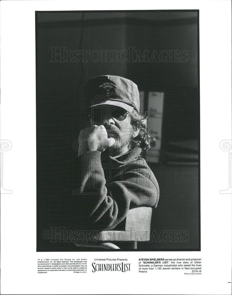 1993 Press Photo Schindler&#39;s List director producer Steven Spielberg - Historic Images