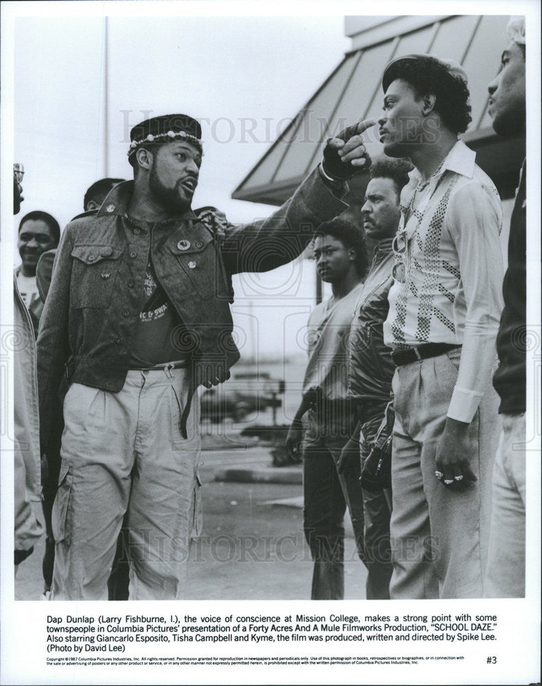 1987 Press Photo Larry Fishburne Actor Scene School Daze Film Movie - Historic Images