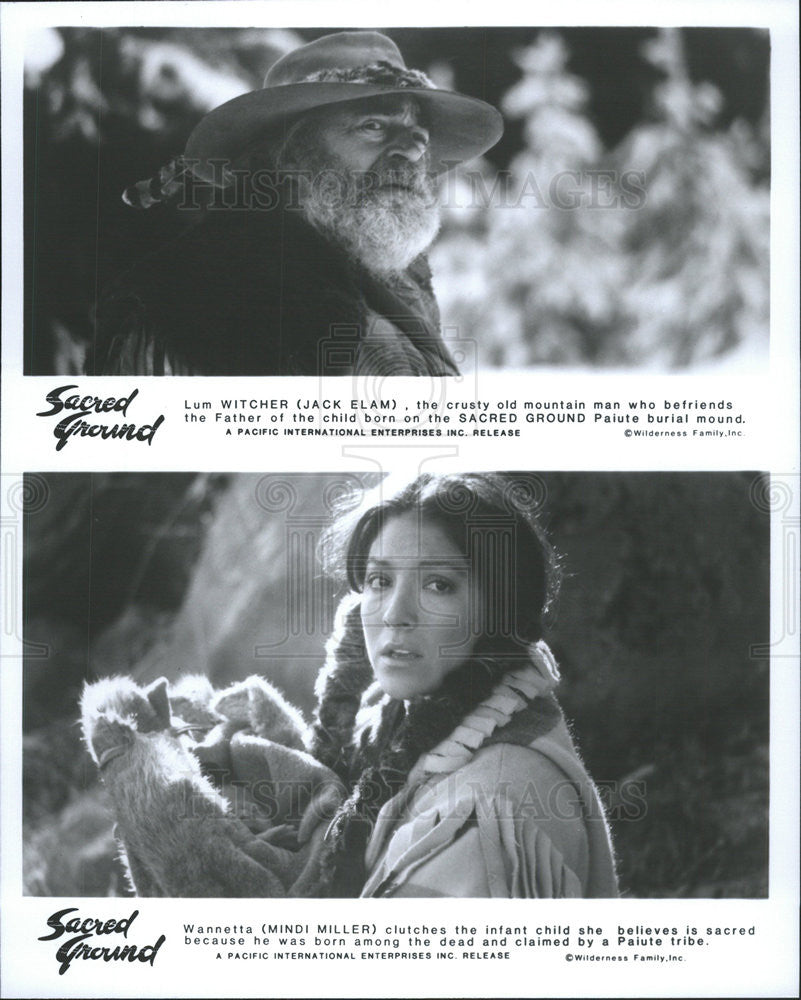 1983 Press Photo Mindi Miller, Jack Elam in &quot;Sacred Ground&quot; - Historic Images