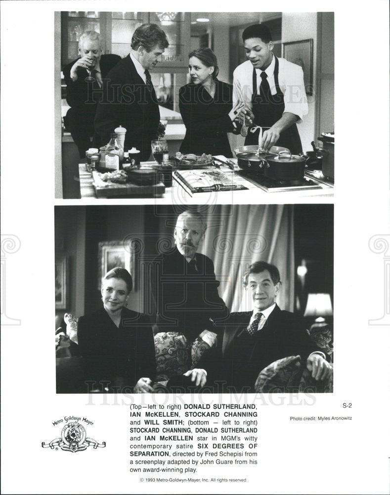 1993 Press Photo Donald Sutherland, Ian McKellen In &quot;Six Degrees Of Separation&quot; - Historic Images