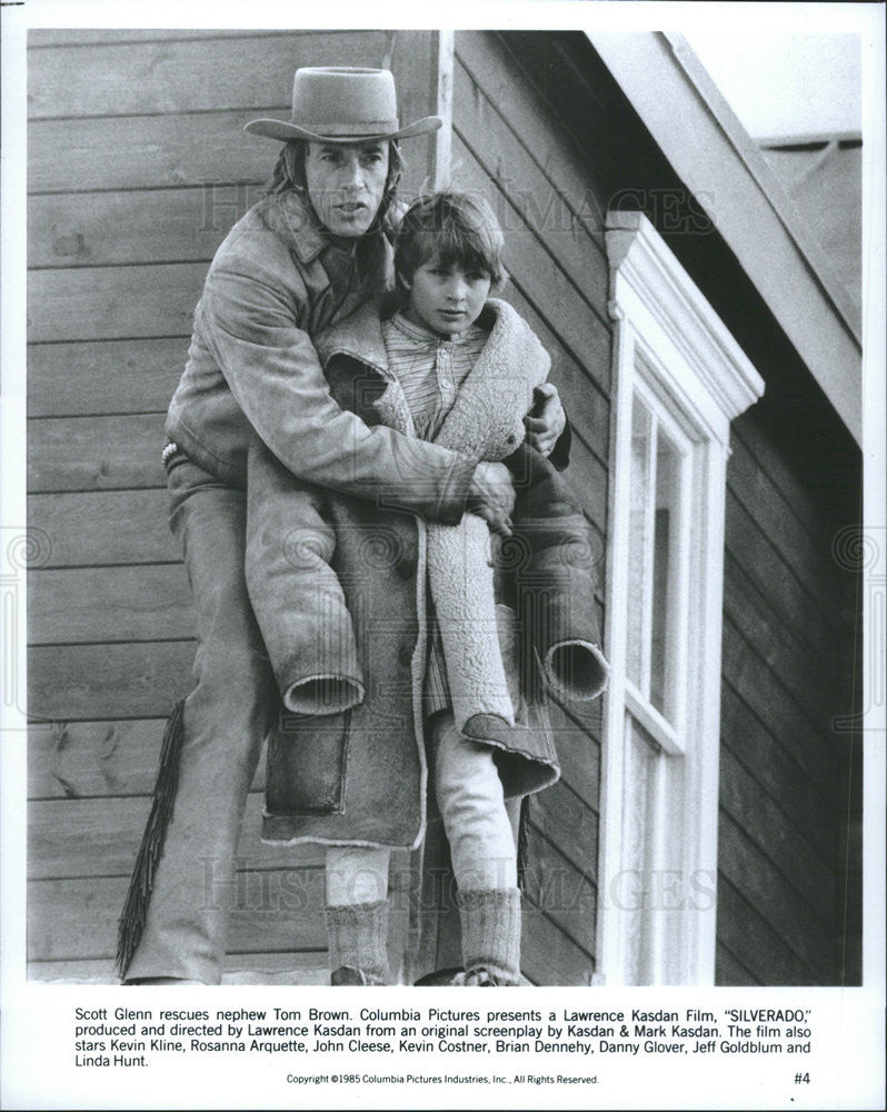 1985 Press Photo Scott Glenn, Tom Brown in &quot;Silverado&quot; - Historic Images