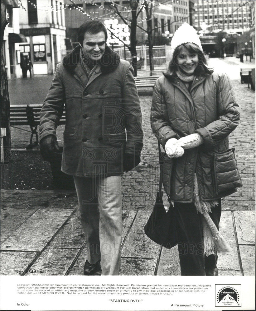 1979 Press Photo Burt Reynolds and Jill Clayburgh in &quot;Starting Over&quot; - Historic Images