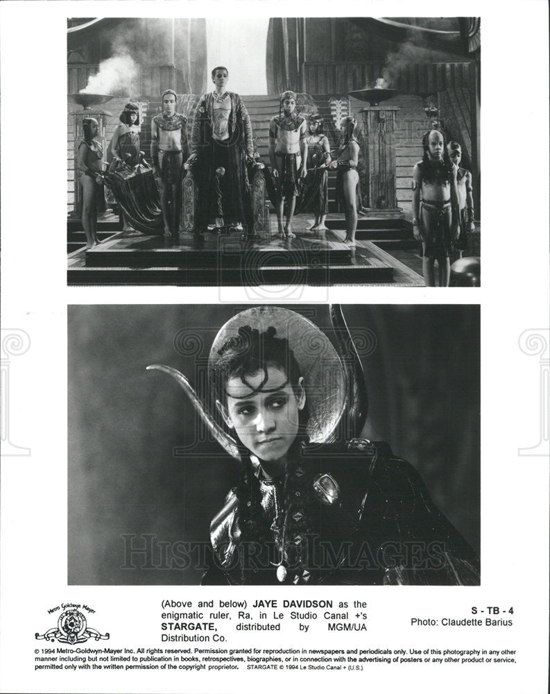 1994 Press Photo Jay Davidson Stars As Ra In Stargate - Historic Images