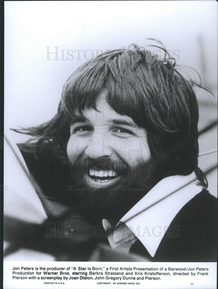 1976 Press Photo Jon Peters is Producer of &quot;A Star Is Born&quot; - Historic Images