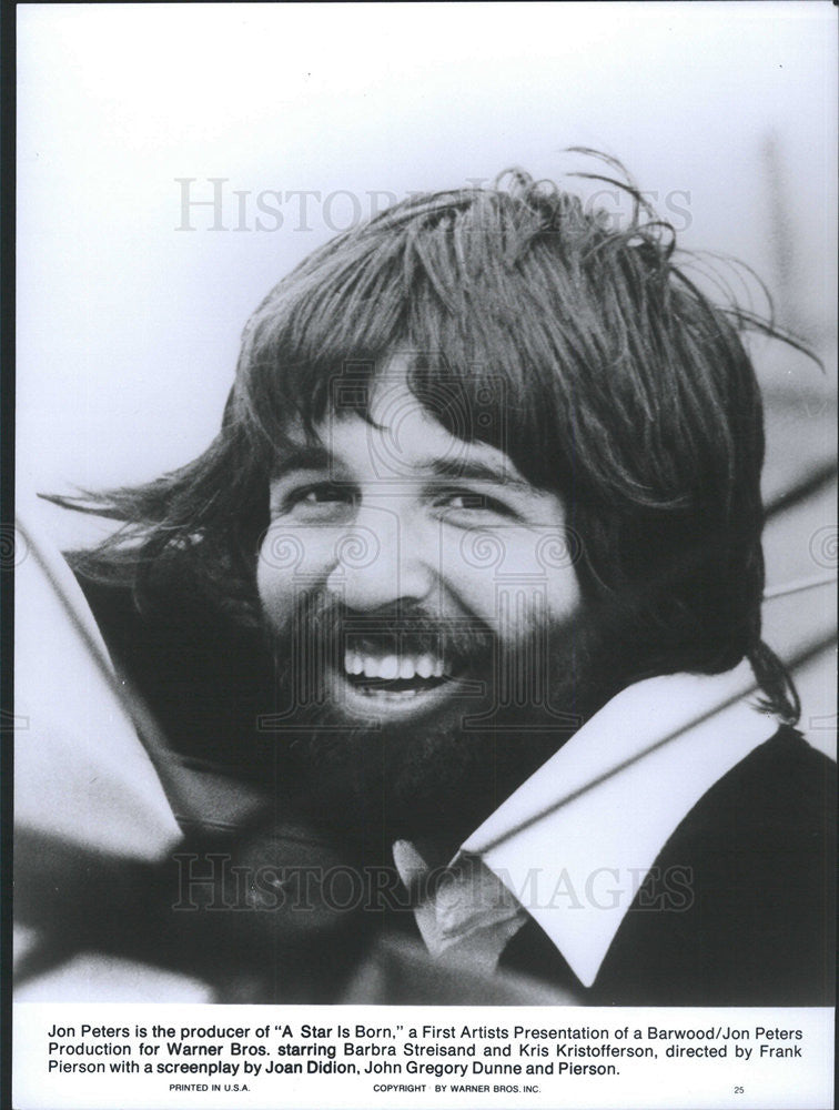 1976 Press Photo Jon Peters is Producer of "A Star Is Born" - Historic Images