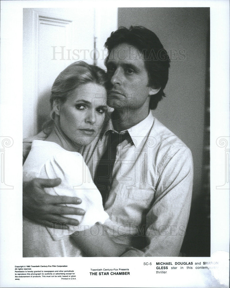 1983 Press Photo Michael Douglas &amp; Sharon Gless Star In The Star Chamber - Historic Images