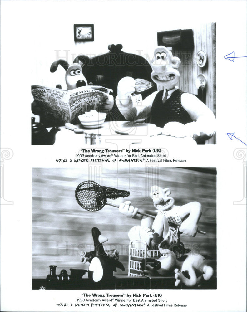 1993 Press Photo Animation &quot;The Wrong Trousers&quot; - Historic Images