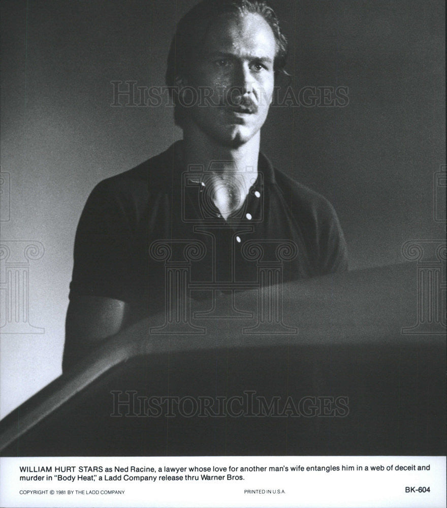 1981 Press Photo William Hurt in &quot;Body Heat&quot; - Historic Images