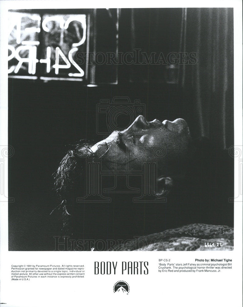 1991 Press Photo Jeff Fahey stars &quot;Body Parts&quot; - Historic Images