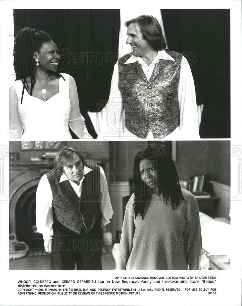 1996 Press Photo Bogus Whoopi Goldberg Gerard Depardieu - Historic Images