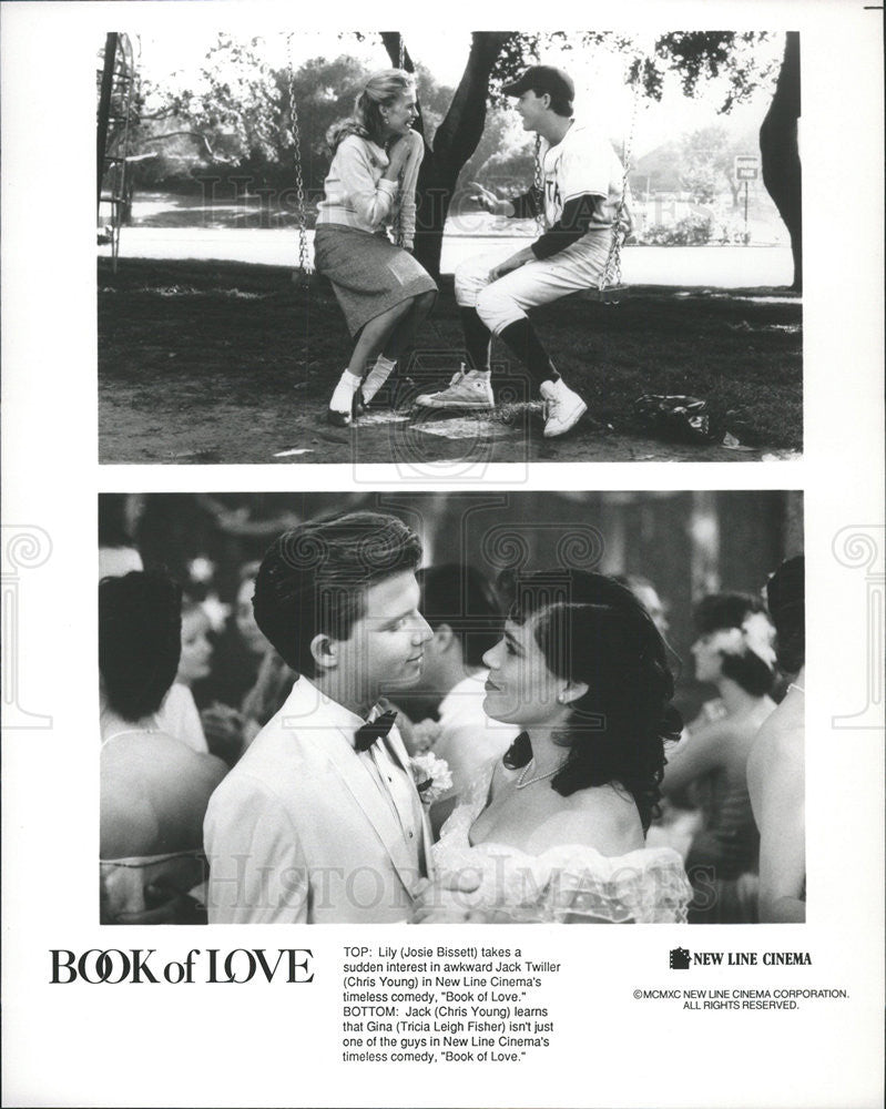 1990 Press Photo Book of Love Josie Bissett Chris Young Tricia Leigh Fisher - Historic Images