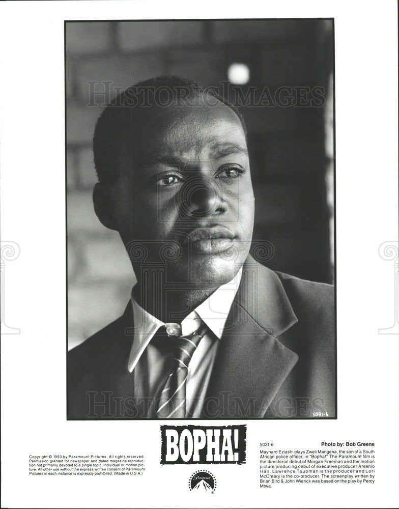 1993 Press Photo Maynard Eziashi stars in &quot;Bopha&quot; - Historic Images