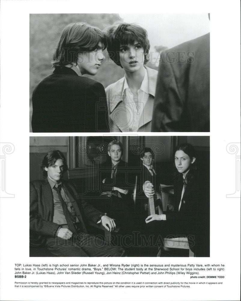 Press Photo Lukas Haas Wynona Ryder Russell Young Christopher Pettiet Wiley - Historic Images