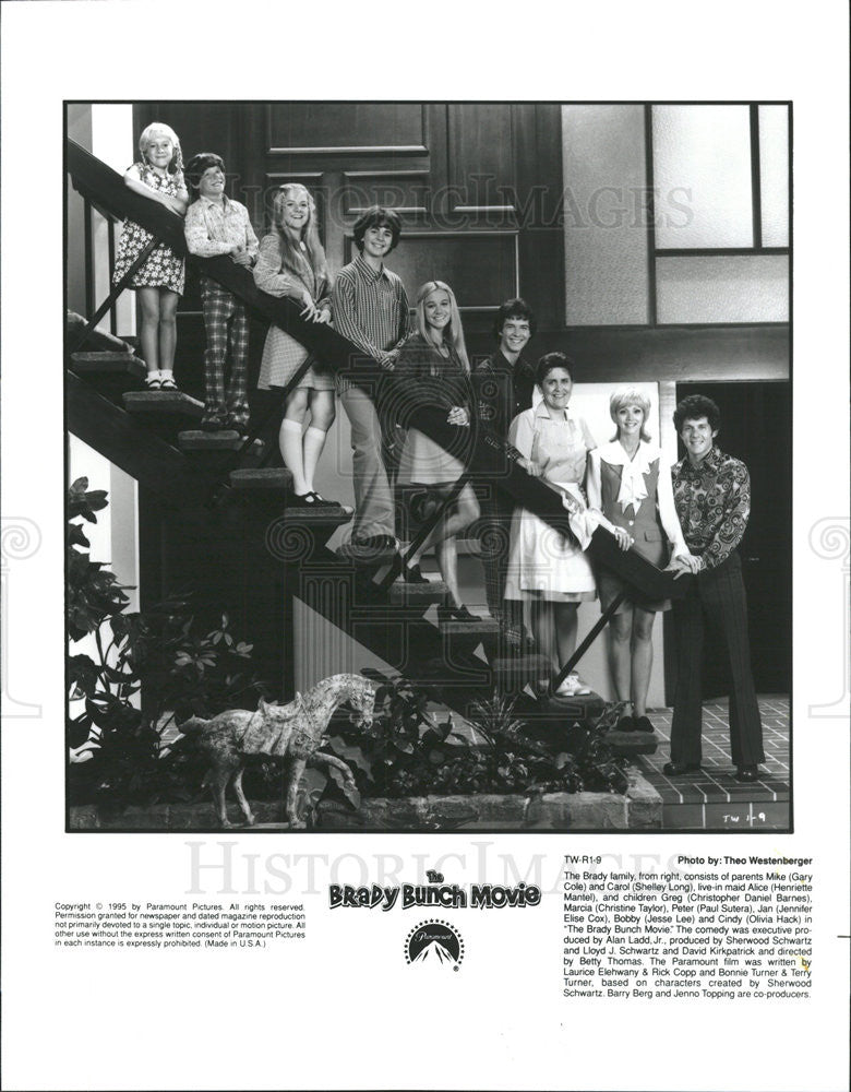 1995 Press Photo Shelly Long, Gary Cold, Henriette Maniel &quot;Brady Bunch Movie&quot; - Historic Images