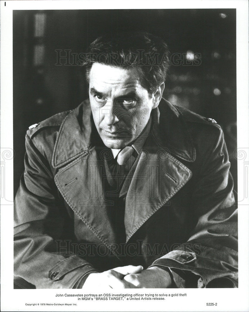 1978 Press Photo John Cassavetes stars in &quot;Brass Target&quot; - Historic Images